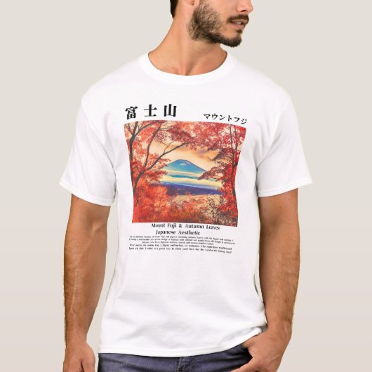 Visit Japan – Mount Fuji & Autumn Leaves T-shirt (Voorkant)