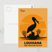 Visit Louisiana, The Pelican State, Briefkaart (Voorkant / Achterkant)