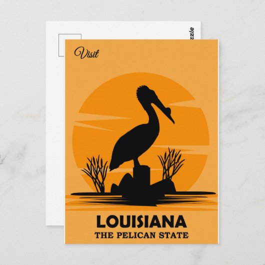 Visit Louisiana, The Pelican State, Briefkaart (Voorkant / Achterkant)