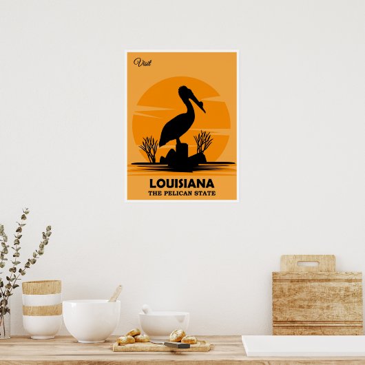 Visit Louisiana, The Pelican State, Poster (Keuken)