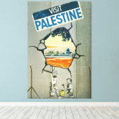 Visit Palestine Beach Boys Canvas Afdruk (Insitu (Houten vloer))