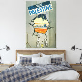 Visit Palestine Beach Boys Canvas Afdruk (Insitu (Slaapkamer))