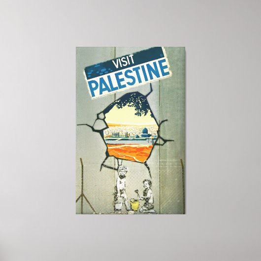 Visit Palestine Beach Boys Canvas Afdruk (Voorkant)