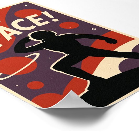 Visit Space Retro Poster (Hoek)