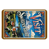 Visit Switzerland travel poster, Magneet (Horizontaal)