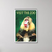 Visit the Zoo, vintage travel poster Canvas Afdruk (Voorkant)
