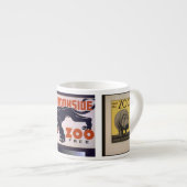  "Visit Zoo" WPA-kunst Espresso Kop (Voorkant rechts)