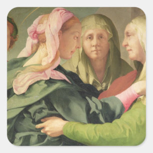 Visitatie (detail 60438) vierkante sticker