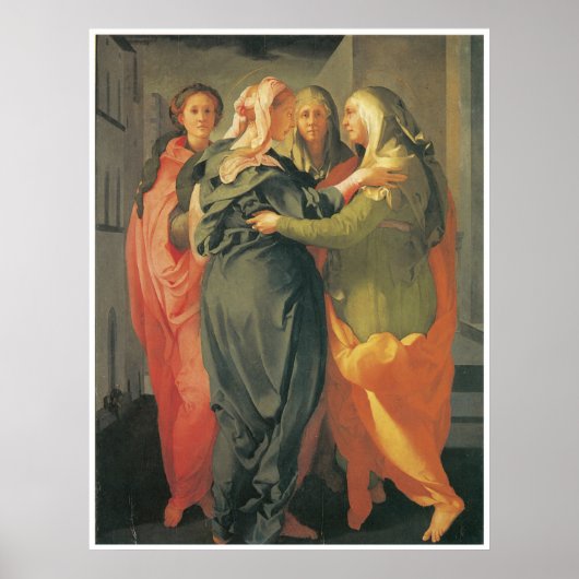 Visitatie - Jacopo Da Pontormo Canvas Poster (Voorkant)