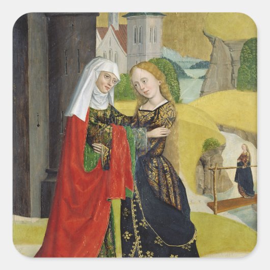 Visitation from the Dome Altar, 1499 Vierkante Sticker (Voorkant)