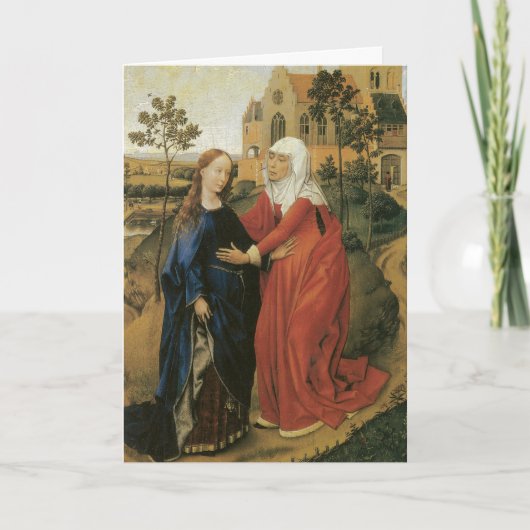 Visitation van Mary - Rogier van der Weyden Feestdagen Kaart (Voorkant)