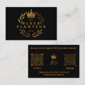 Visite BLALCK PLANTEUR V1-kaart Visitekaartje (Voorkant / Achterkant)