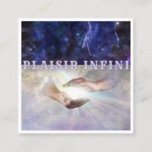 Visite Card De handen van INFINI PLAISIR Vierkante Visitekaartje