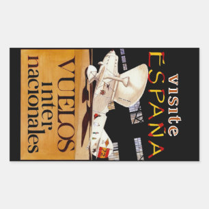 Visite Espana ~ Vuelos Internacionales Rechthoekige Sticker