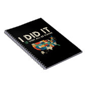 Visited All 50 US States - USA Map Travel - Visit  Notitieboek (Rechterzijde)