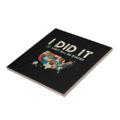 Visited All 50 US States - USA Map Travel - Visit  Tegeltje (Zijkant)