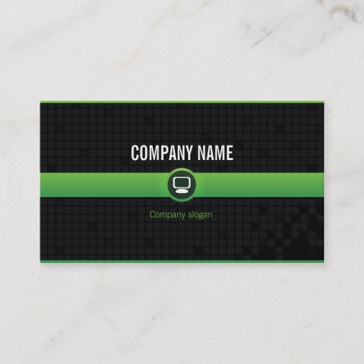 Visitekaart - Groene IT-professional v2 Visitekaartje (Voorkant)