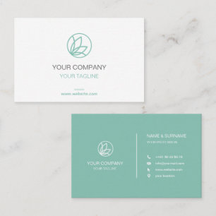 Visitekaart (lotus turquoise pastel) visitekaartje