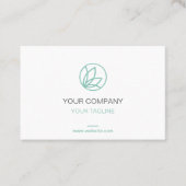 Visitekaart (lotus turquoise pastel) visitekaartje (Voorkant)