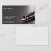 Visitekaart op openbare zwarte achtergrond visitekaartje (Voorkant / Achterkant)