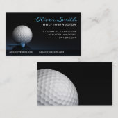 Visitekaart op zwarte achtergrond golfmonitor visitekaartje (Voorkant / Achterkant)