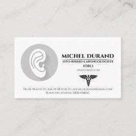 Visitekaarten Gereedschap ORL oto-rhino-laryngo Visitekaartje
