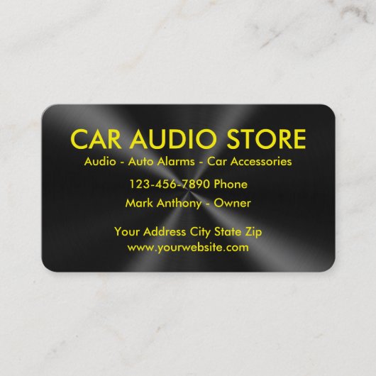 Visitekaarten voor auto-audio visitekaartje (Voorkant)
