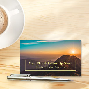 Visitekaarten voor pastors van Mountain Sunrise Ch Visitekaartje