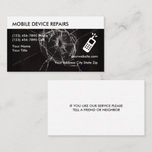 Visitekaarten voor reparatie van mobiele telefoons visitekaartje
