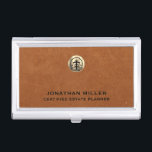 visitekaarthouder met gouden Logo<br><div class="desc">Verhoog uw professionele afbeelding met deze strakke en stijlvolle metalen visitekaartjes houder. Het ontwerp heeft een geborsteld gouden logo aan de bovenkant, waardoor een aura van elegantie en verfijning wordt uitgestraald. Jouw naam en titel zijn prachtig geprononceerd in de zwarte klassieke typografie in de onderste derden, het toevoegen van een...</div>