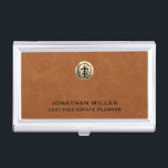 visitekaarthouder met gouden Logo<br><div class="desc">Verhoog uw professionele afbeelding met deze strakke en stijlvolle metalen visitekaartjes houder. Het ontwerp heeft een geborsteld gouden logo aan de bovenkant, waardoor een aura van elegantie en verfijning wordt uitgestraald. Jouw naam en titel zijn prachtig geprononceerd in de zwarte klassieke typografie in de onderste derden, het toevoegen van een...</div>