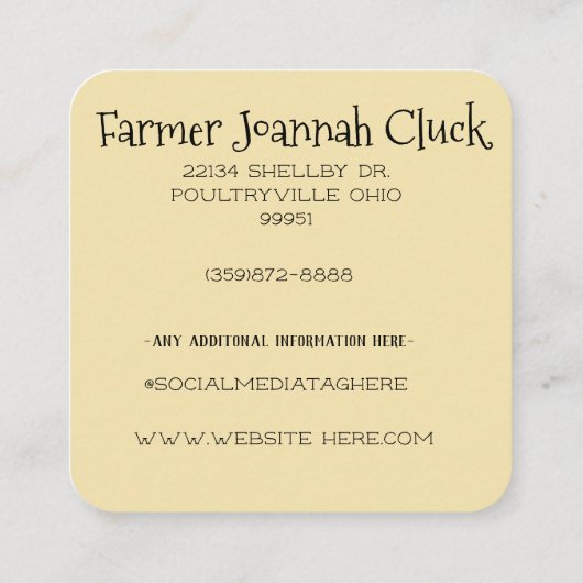 Visitekaartje (Achterkant)