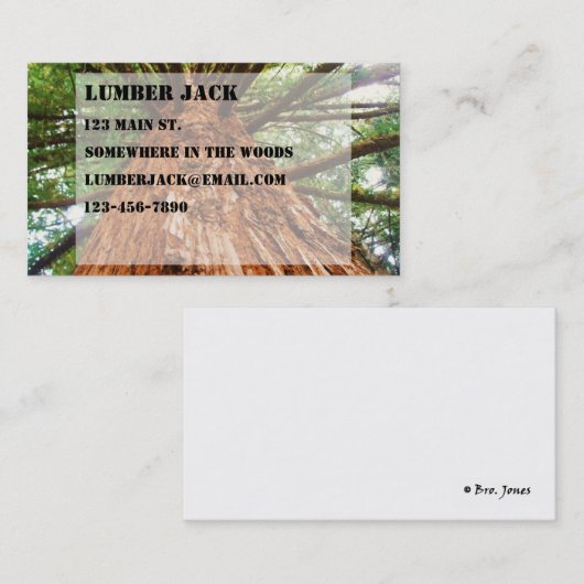 Visitekaartje (Voorkant / Achterkant)