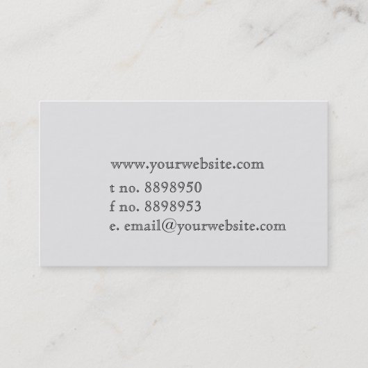 Visitekaartje (Achterkant)