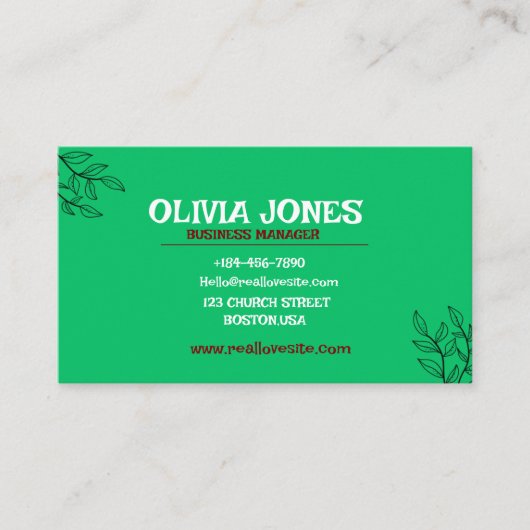 visitekaartje (Voorkant)