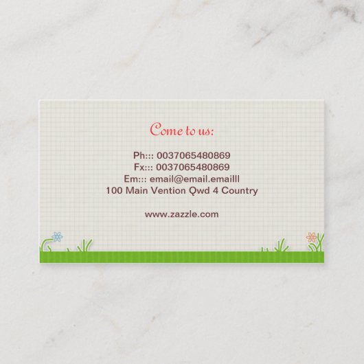 visitekaartje (Achterkant)