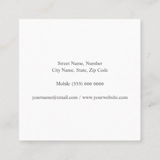 Visitekaartje (Achterkant)