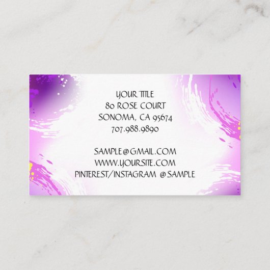 Visitekaartje (Achterkant)