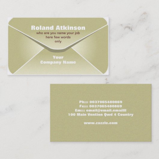 visitekaartje (Voorkant / Achterkant)