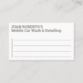 Visitekaartje (Achterkant)