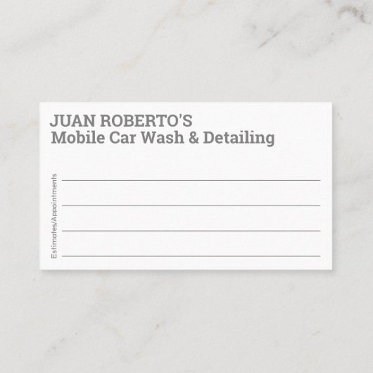 Visitekaartje (Achterkant)