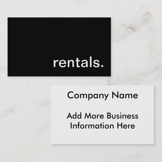 Visitekaartje (Voorkant / Achterkant)