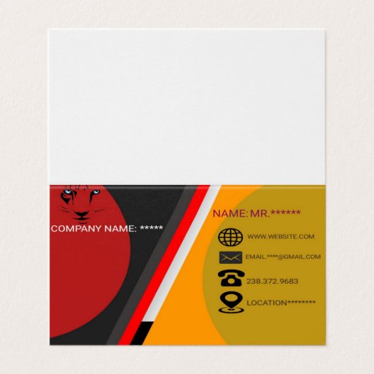 Visitekaartje (Buitenkant ongevouwen)