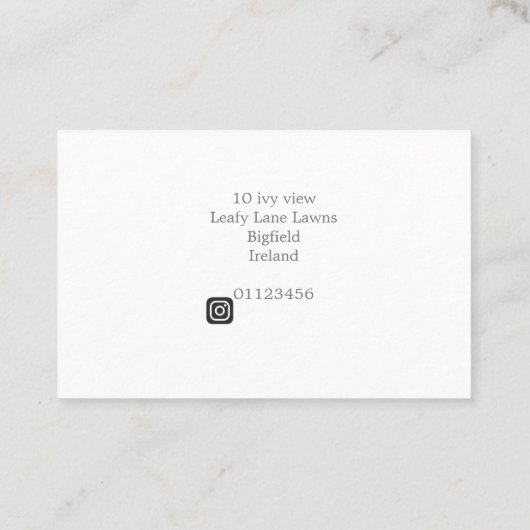 Visitekaartje (Achterkant)