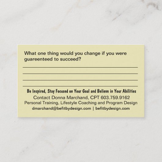 Visitekaartje (Achterkant)