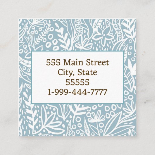 Visitekaartje (Achterkant)