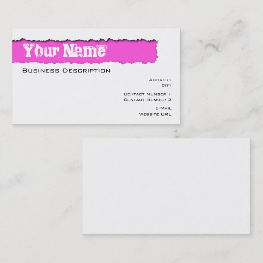 Visitekaartje (Voorkant / Achterkant)