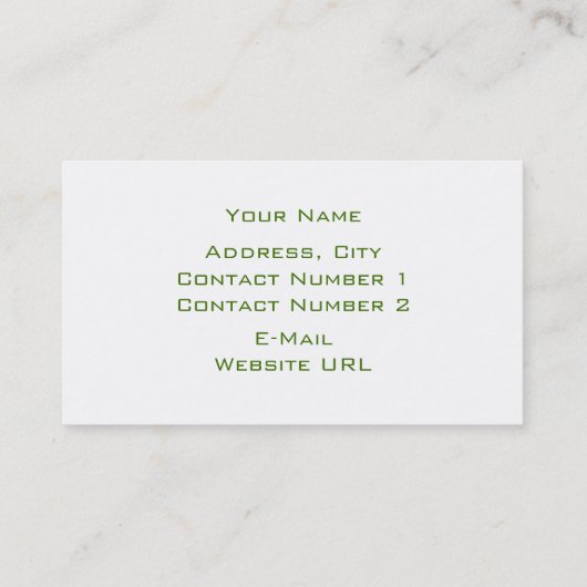 Visitekaartje (Achterkant)