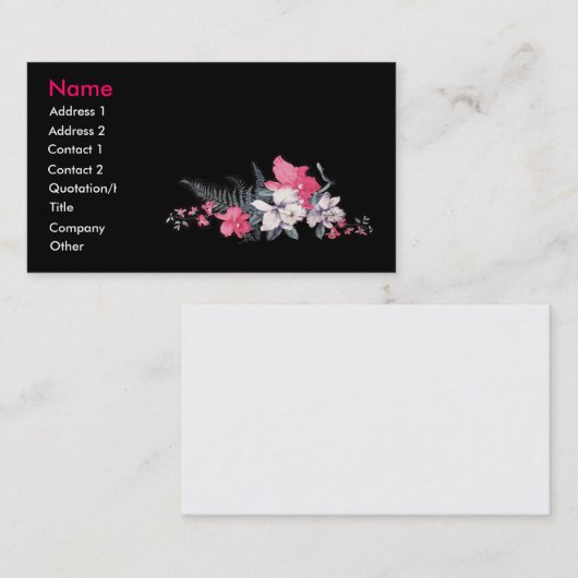 visitekaartje (Voorkant / Achterkant)