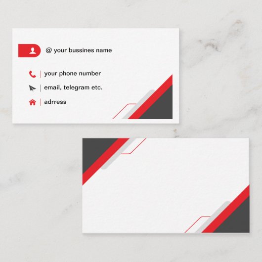 VISITEKAARTJE (Voorkant / Achterkant)